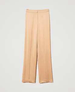 Straight-Leg-Hose Aus Satin