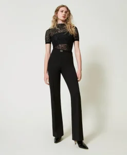 Straight-Leg-Hose Mit „Oval T“-Gürtel