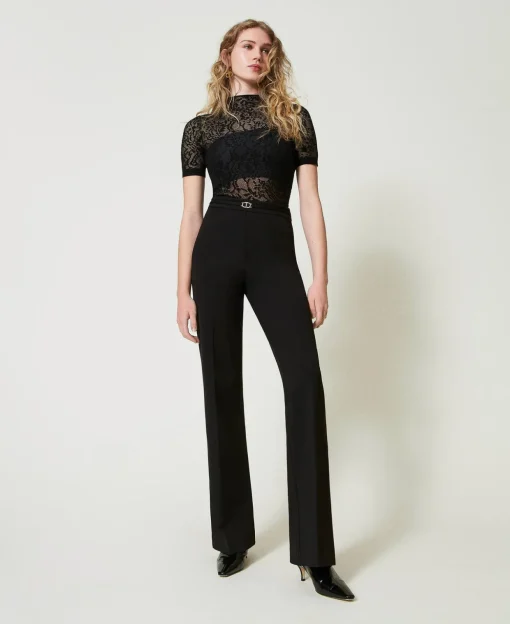Straight-Leg-Hose Mit „Oval T“-Gürtel