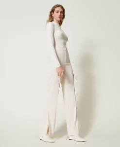 Straight-Leg-Hose Mit Schlitzen