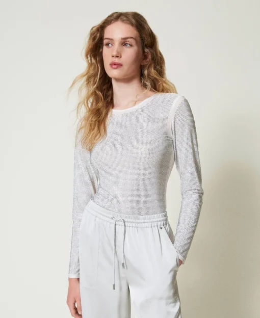 Stretchshirt Mit Alloverstrass