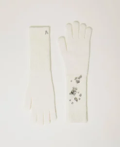 Strickhandschuhe Mit Stickereien