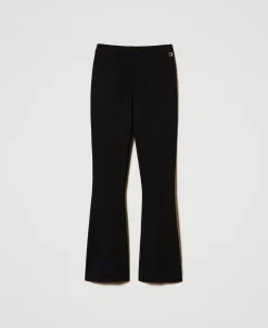 Strickhose Im Flare-Fit