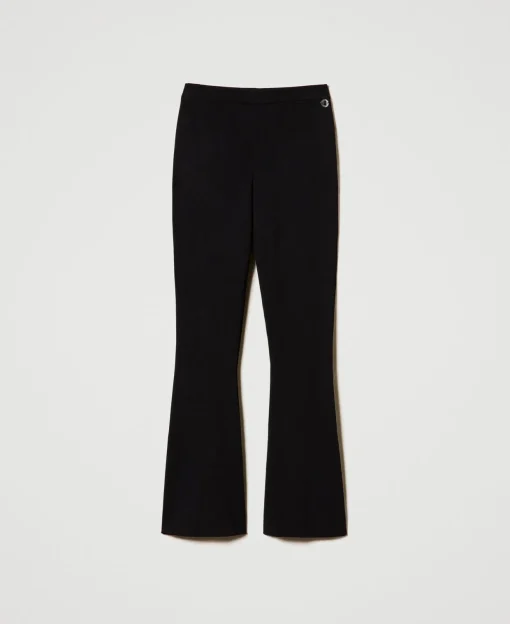 Strickhose Im Flare-Fit