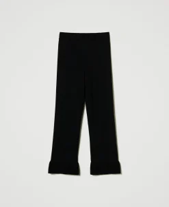 Strickhose Im Flare-Fit