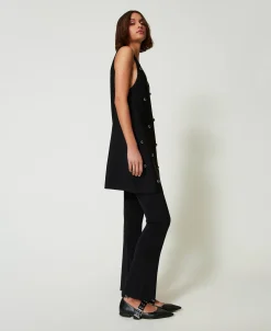 Strickhose Im Flare-Fit