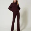 Strickhose Mit Zopfmuster Im Flare-Fit