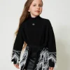 Strickmantel Aus Wollmischgarn Mit Fransen