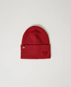 Strickmütze Mit Herzpatch