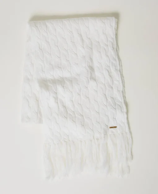 Strickschal Mit Zopfmuster