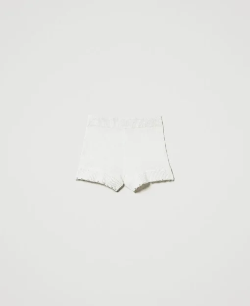 Strickshorts Aus Angoramischung Mit Perlen