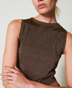 Stricktop Mit Lurex