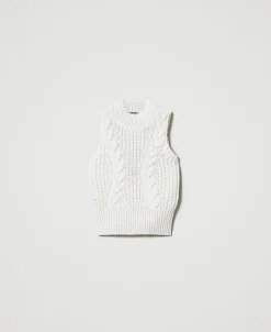Stricktop Mit Rippen Und Zöpfen