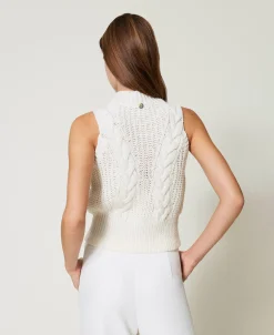Stricktop Mit Rippen Und Zöpfen