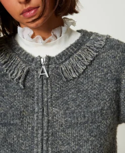Strickweste Aus Recyceltem Bouclégarn