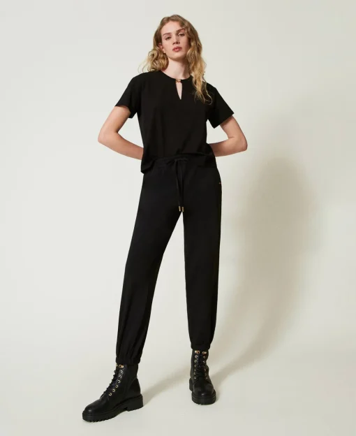 Sweatjoggers Mit Satin