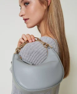Tasche „Mini Croissant“ Mit „Oval T“-Schließe