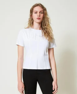 T-Shirt Im Regular-Fit Mit Mieder-Design