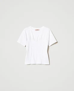 T-Shirt Im Regular-Fit Mit Mieder-Design