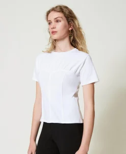 T-Shirt Im Regular-Fit Mit Mieder-Design