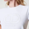 T-Shirt Mit Aufgesticktem „Oval T“-Logo