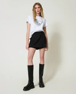 T-Shirt Mit Aufgesticktem Logo Und Jaguar