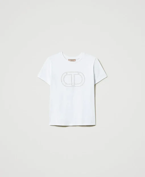 T-Shirt Mit Aufgesticktem „Oval T“-Logo