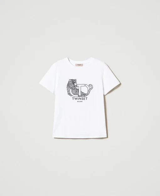 T-Shirt Mit Aufgesticktem Logo Und Jaguar