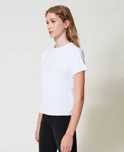 T-Shirt Mit Aufgesticktem „Oval T“-Logo