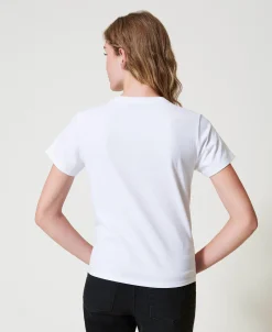 T-Shirt Mit Aufgesticktem „Oval T“-Logo