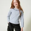 T-Shirt Mit Halskettenprint Und Strass