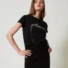 T-Shirt Mit Logo Und Strass