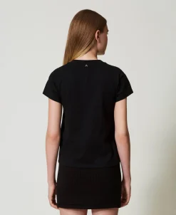 T-Shirt Mit Logo Und Strass