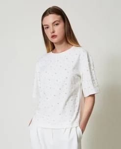 T-Shirt Mit Perlen