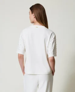 T-Shirt Mit Perlen
