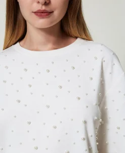 T-Shirt Mit Perlen