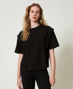 T-Shirt Mit Strass Im Dégradé