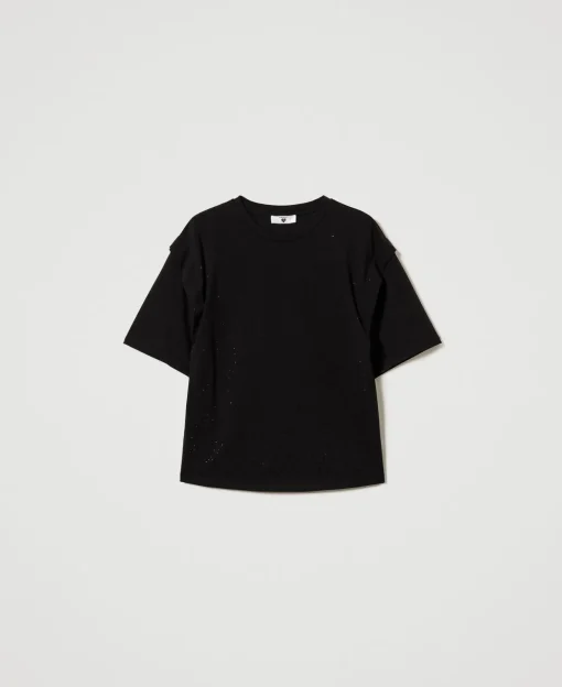 T-Shirt Mit Strass Im Dégradé