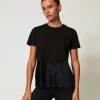 T-Shirt Mit Tüllvolants