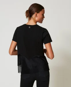 T-Shirt Mit Tüllvolants