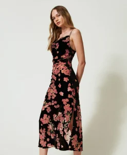 Unterkleid Aus Dévoré-Samt Mit Blumen