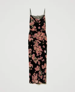 Unterkleid Aus Dévoré-Samt Mit Blumen