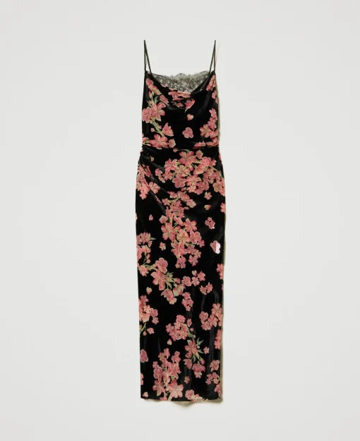Unterkleid Aus Dévoré-Samt Mit Blumen