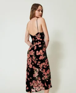 Unterkleid Aus Dévoré-Samt Mit Blumen