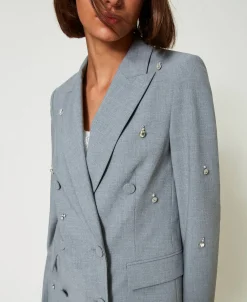 Von Hand Bestickter Blazer