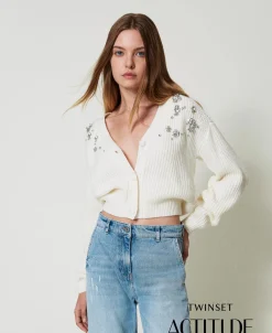 Von Hand Bestickter Cardigan