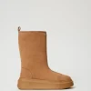 Wattierte Plateaustiefel