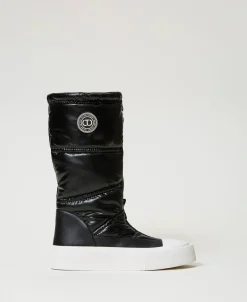 Wattierter Stiefel Mit Logo