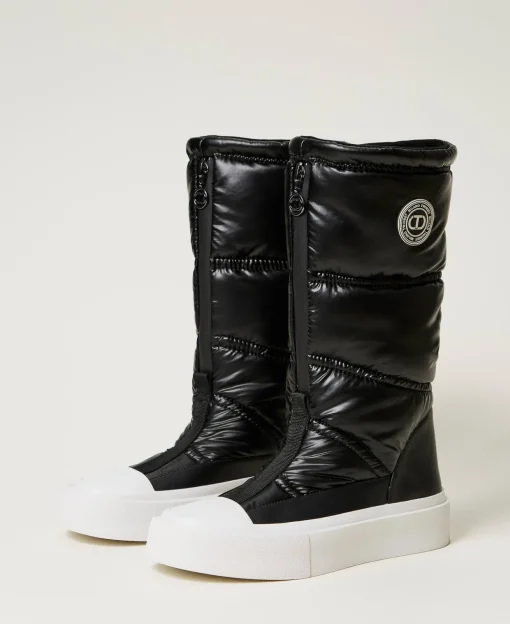 Wattierter Stiefel Mit Logo