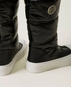 Wattierter Stiefel Mit Logo